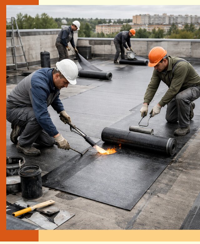 Профессиональная гидроизоляция плоской кровли в Кондопоге