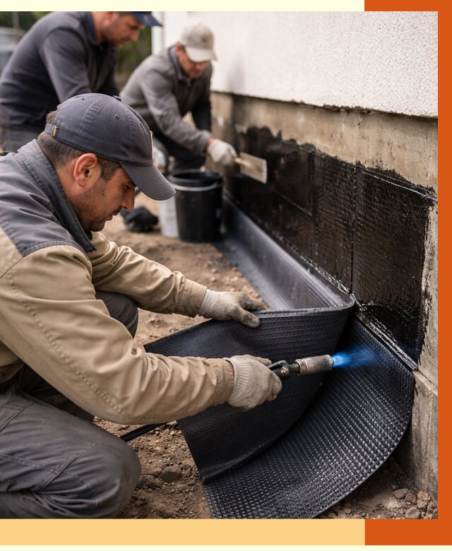 Гидроизоляция цоколя и отмостки в Кондопоге от 8629 руб. — ТепломастерКнп