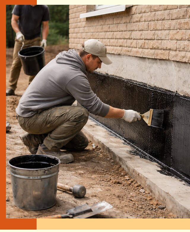 Гидроизоляция цоколя домов и зданий в Кондопоге эффективными методами