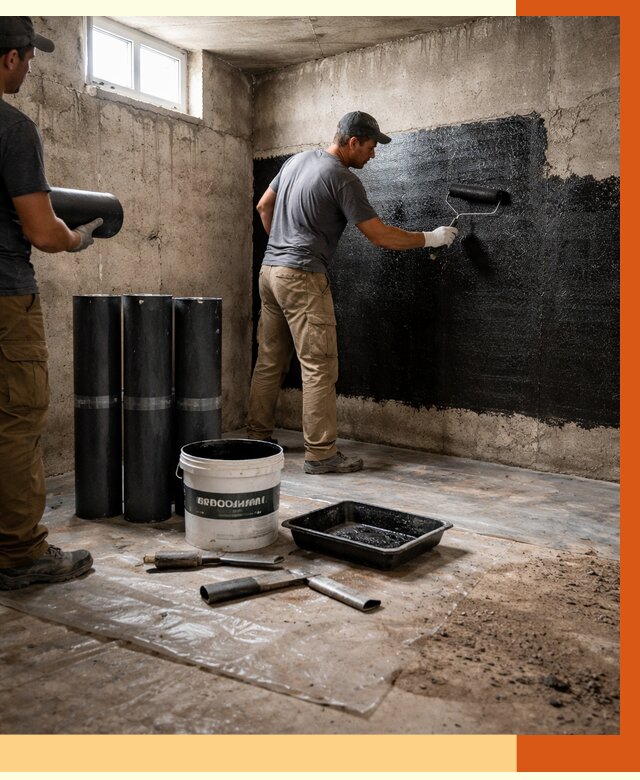 Гидроизоляция подвала в Кондопоге от 3553 руб. под ключ | Профессионально — ТепломастерКнп