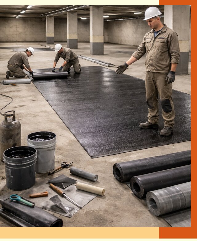 Гидроизоляция паркинга в Кондопоге от 1218 руб/м² — профессиональная защита | ТепломастерКнп