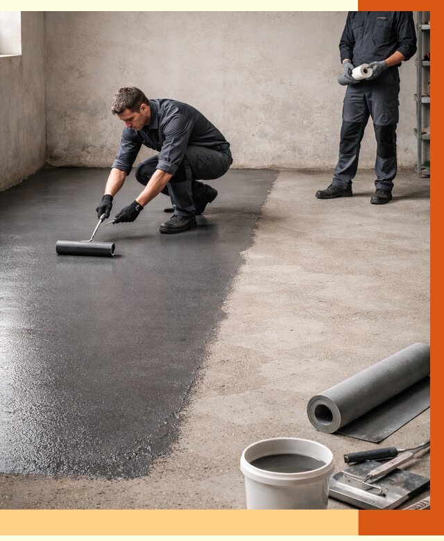 Гидроизоляция гаражного пола в Кондопоге от 3553 руб./м² — ТепломастерКнп профессионально