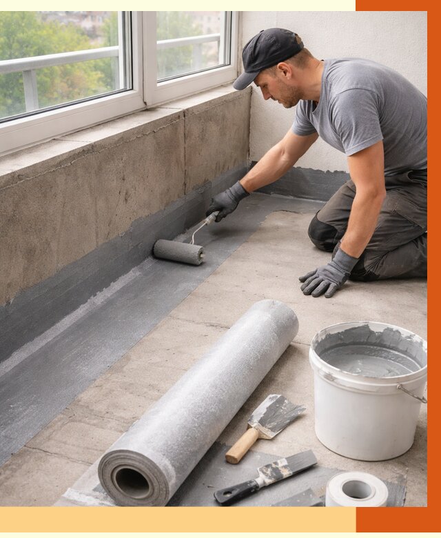 Профессиональная гидроизоляция балкона в Кондопоге от 4264 руб. | ТепломастерКнп