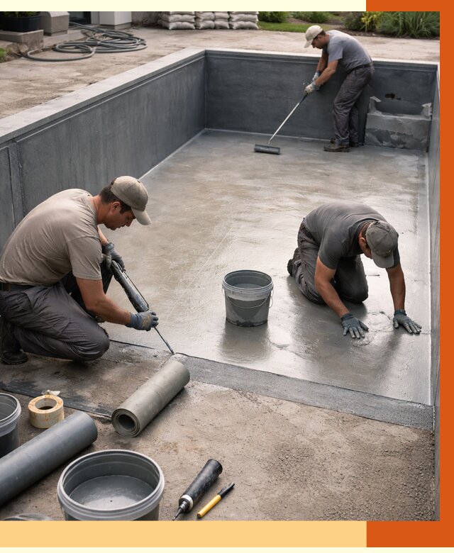 Профессиональная гидроизоляция бассейна в Кондопоге от 6599 руб. за м2 | ТепломастерКнп