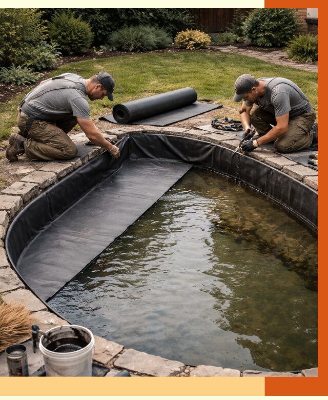 Гидроизоляция пруда в Кондопоге от 15228 руб. под ключ | ТепломастерКнп профессионально