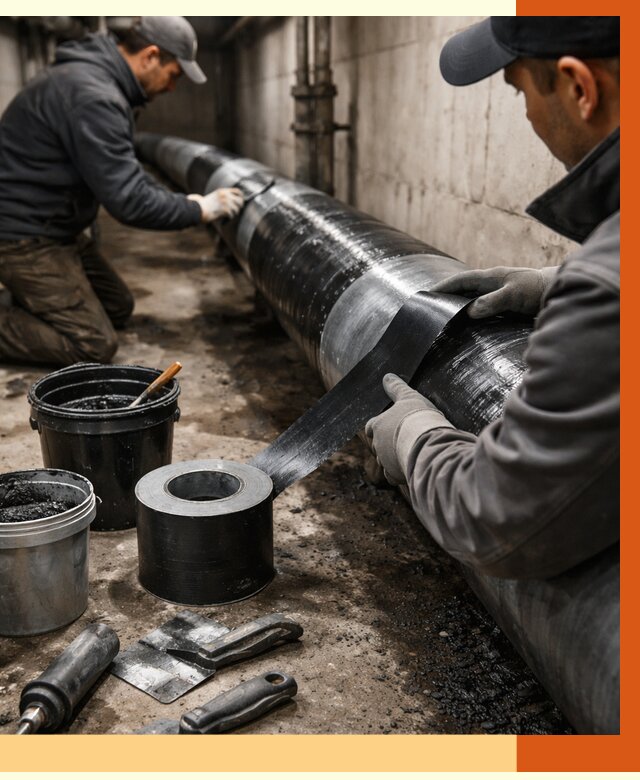 Гидроизоляция труб в Кондопоге от 2538 руб. — профессиональная герметизация | ТепломастерКнп