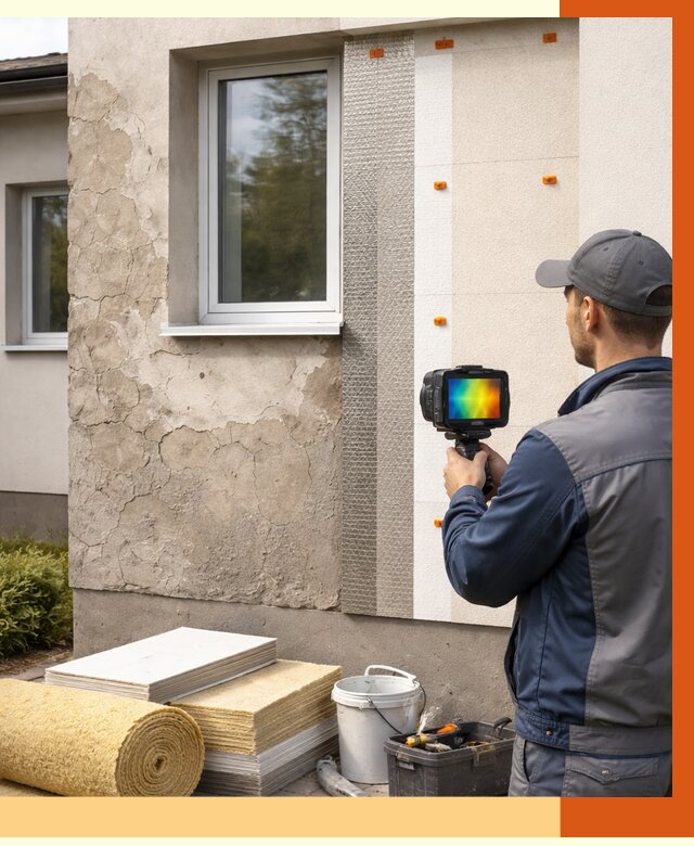 Тепловизионное обследование фасада в Кондопоге от 4568 руб. под ключ | ТепломастерКнп