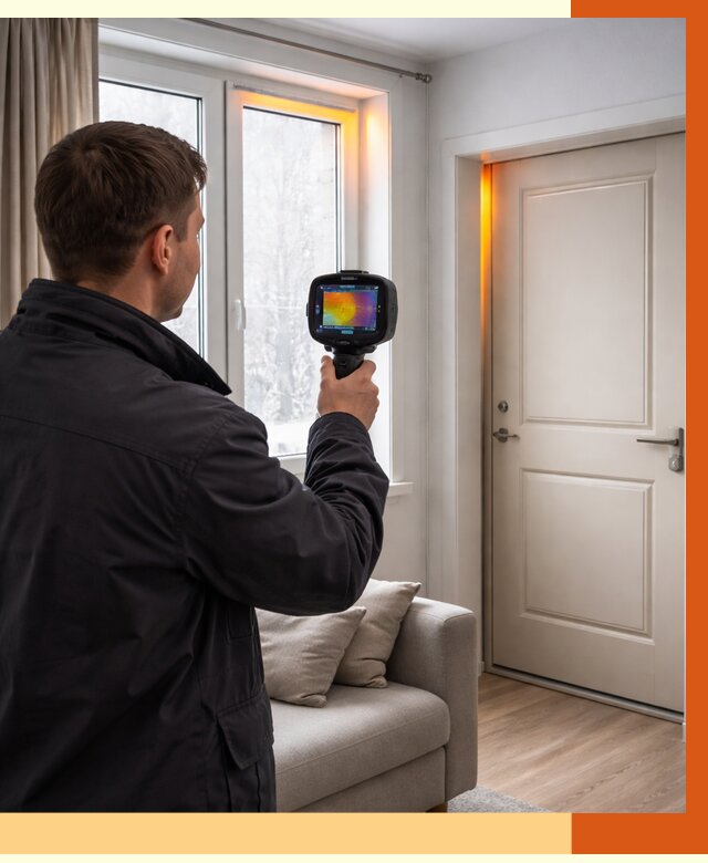 Тепловизионное обследование окон и дверей в Кондопоге от 4568 руб. | ТепломастерКнп