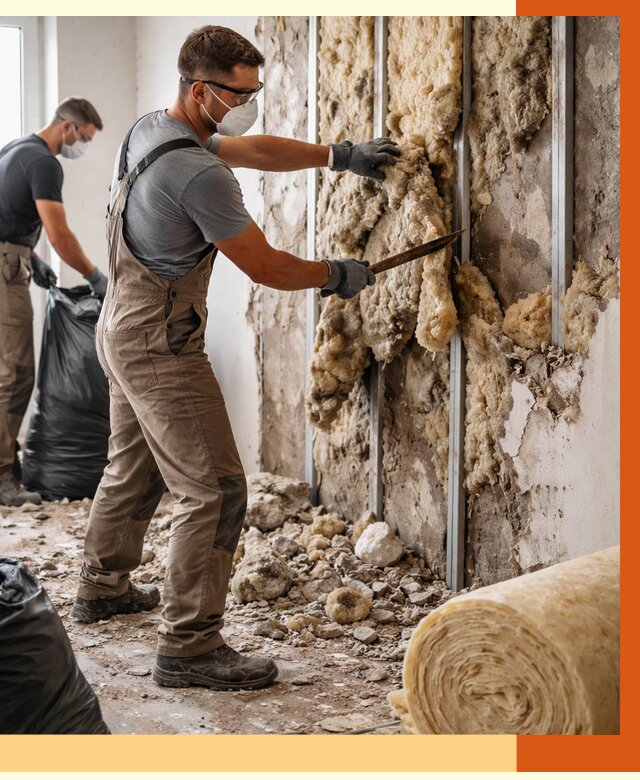 Демонтаж старого утеплителя в Кондопоге от 3553 руб. — работы под ключ | ТепломастерКнп