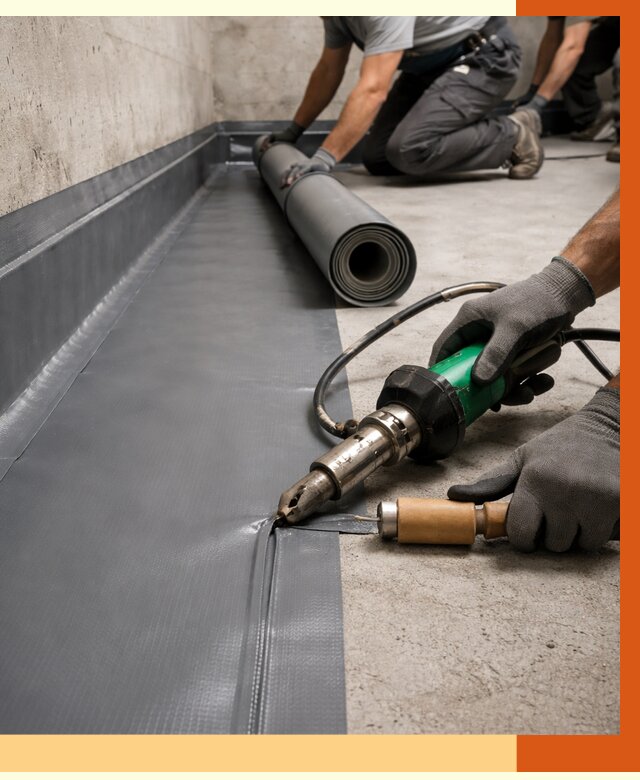 Монтаж гидроизоляционной мембраны в Кондопоге от 1010 руб/м2 | ТепломастерКнп