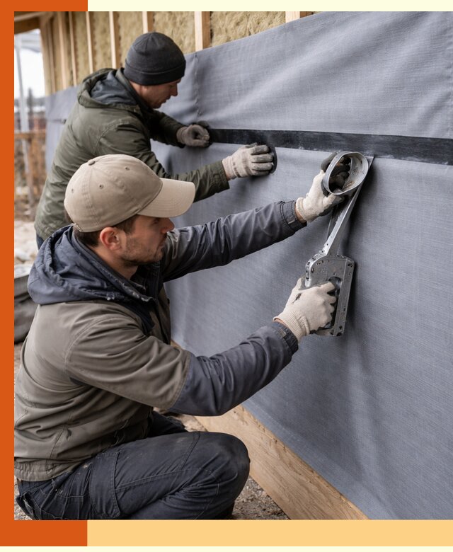 Монтаж ветроизоляции зданий и конструкций в Кондопоге